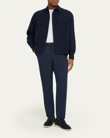 Loro Piana Men's Carlo Hyannis Straight Cotton Trousers | Thumbnail 6 Loro Piana Men's Carlo Hyannis Straight Cotton Trousers | Thumbnail 6