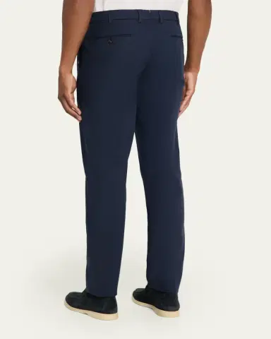 Loro Piana Men's Carlo Hyannis Straight Cotton Trousers | Thumbnail 7 Loro Piana Men's Carlo Hyannis Straight Cotton Trousers | Thumbnail 7