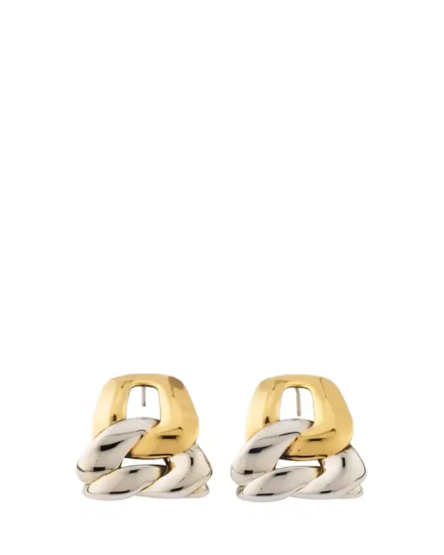 Two-Tone Chain Earrings