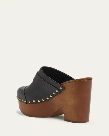 Chloé Jeannette Leather Platform Clogs | Thumbnail 3 Chloé Jeannette Leather Platform Clogs | Thumbnail 3