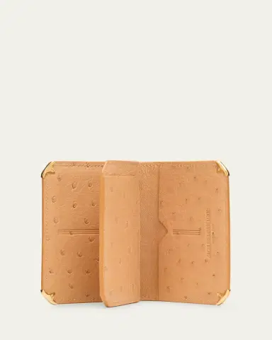 Jacques Marie Mage Men's Elston Ostrich Trifold Wallet | Thumbnail 3 Jacques Marie Mage Men's Elston Ostrich Trifold Wallet | Thumbnail 3