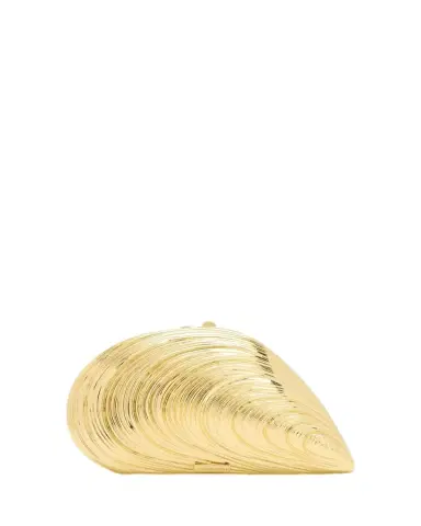 Simkhai Bridget Mini Metal Oyster Shell Clutch Bag | Thumbnail 1
