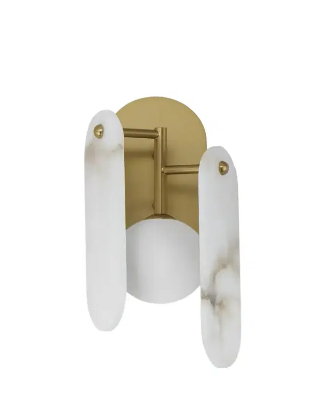 Megalith Stone Alabaster 16" Wall Sconce
