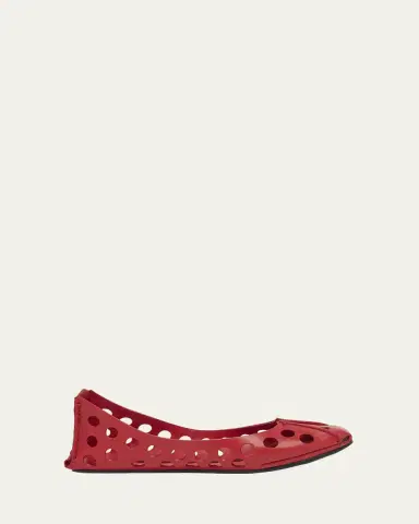 Alaïa Perforated Leather Ballerina Flats | Thumbnail 6