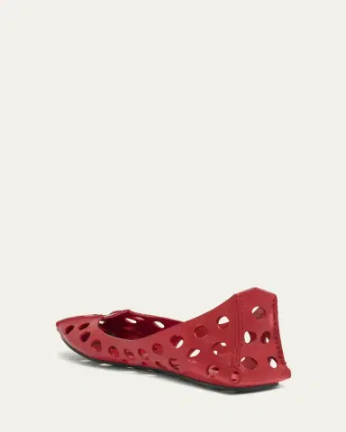 Alaïa Perforated Leather Ballerina Flats | Thumbnail 9