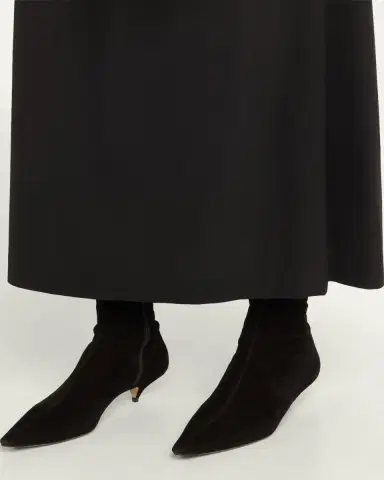 The Row Liisa Suede Kitten-Heel Booties | Thumbnail 2 The Row Liisa Suede Kitten-Heel Booties | Thumbnail 2