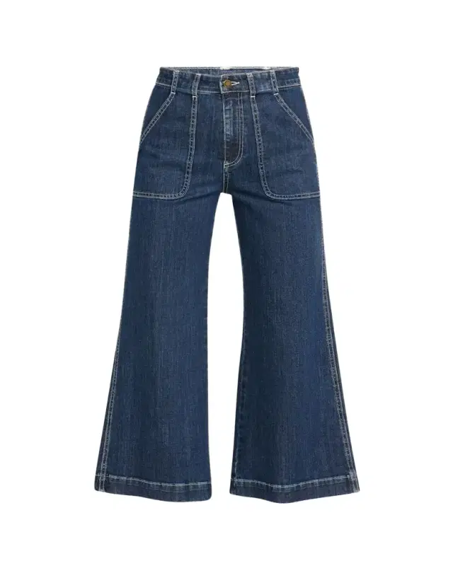 Ramy Brook Theodora Cropped Wide-Leg Jeans