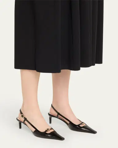 Roger Vivier Mixed Leather Mini Buckle Slingback Pumps | Thumbnail 7 Roger Vivier Mixed Leather Mini Buckle Slingback Pumps | Thumbnail 7