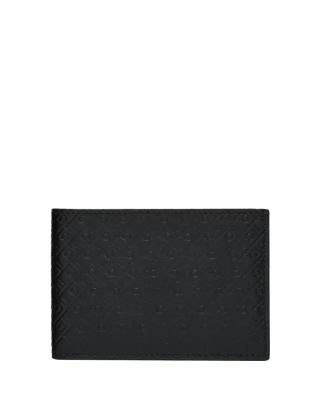 Men's Embossed Monogram Leather Bifold Wallet