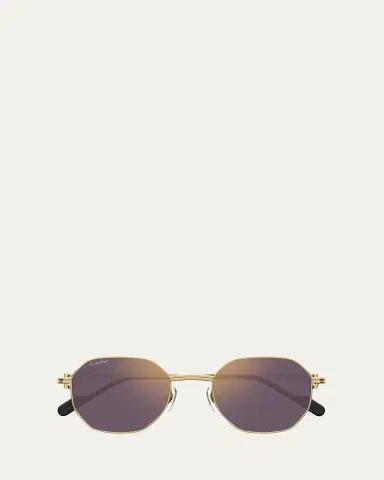 Cartier Mirrored Round Metal Sunglasses | Thumbnail 4 Cartier Mirrored Round Metal Sunglasses | Thumbnail 4