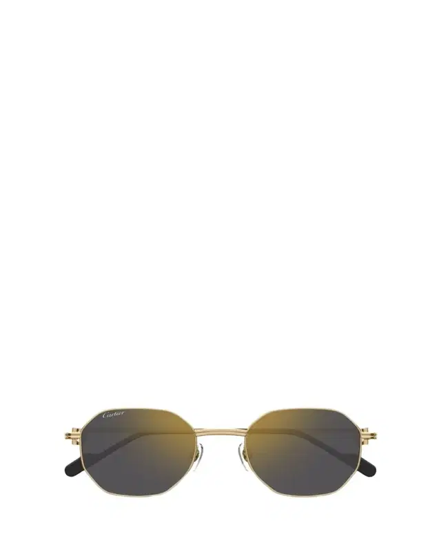 Cartier Mirrored Round Metal Sunglasses