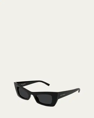 Saint Laurent Fashion Show Plastic Cat-Eye Sunglasses | Thumbnail 2 Saint Laurent Fashion Show Plastic Cat-Eye Sunglasses | Thumbnail 2