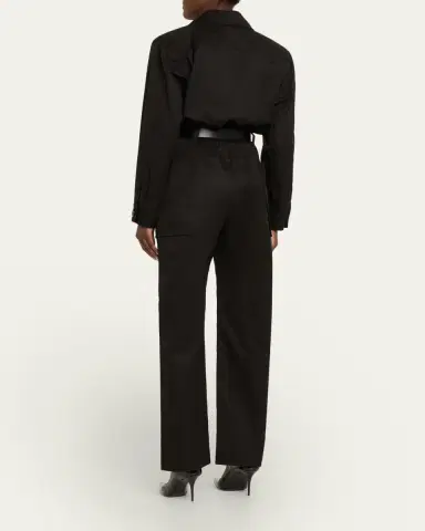 Saint Laurent Cotton Twill Cargo Pocket Jumpsuit | Thumbnail 3