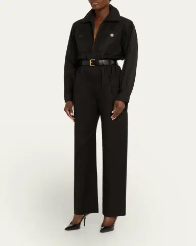 Saint Laurent Cotton Twill Cargo Pocket Jumpsuit | Thumbnail 4