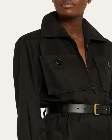 Saint Laurent Cotton Twill Cargo Pocket Jumpsuit | Thumbnail 5