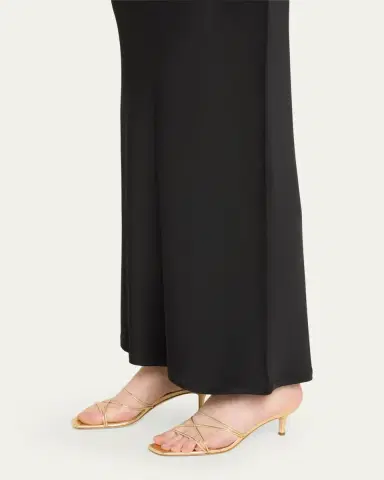 Manolo Blahnik Strappy Metallic Leather Slide Sandals | Thumbnail 6
