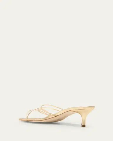 Manolo Blahnik Strappy Metallic Leather Slide Sandals | Thumbnail 8