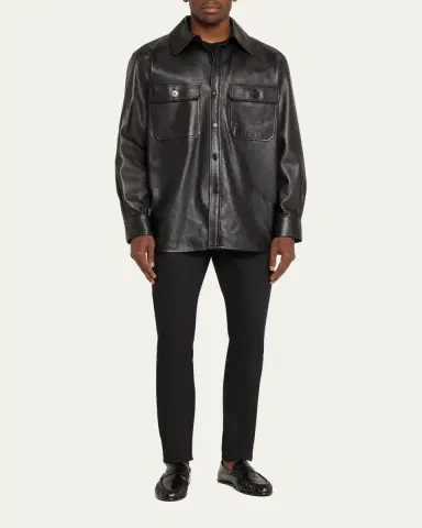 Saint Laurent Men's Le Loafer Leather Penny Loafers | Thumbnail 3 Saint Laurent Men's Le Loafer Leather Penny Loafers | Thumbnail 3