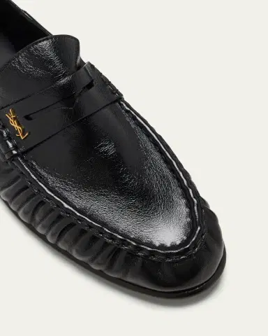 Saint Laurent Men's Le Loafer Leather Penny Loafers | Thumbnail 5 Saint Laurent Men's Le Loafer Leather Penny Loafers | Thumbnail 5