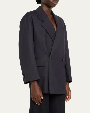 Bottega Veneta Subtle Stripe Double-Breasted Wool Jacket | Thumbnail 5 Bottega Veneta Subtle Stripe Double-Breasted Wool Jacket | Thumbnail 5