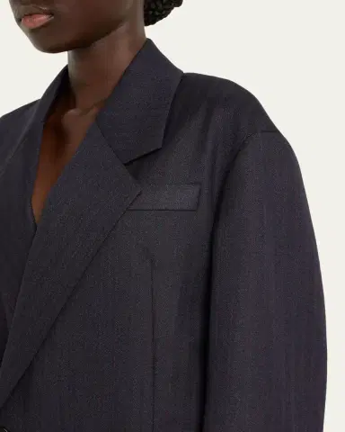 Bottega Veneta Subtle Stripe Double-Breasted Wool Jacket | Thumbnail 6 Bottega Veneta Subtle Stripe Double-Breasted Wool Jacket | Thumbnail 6