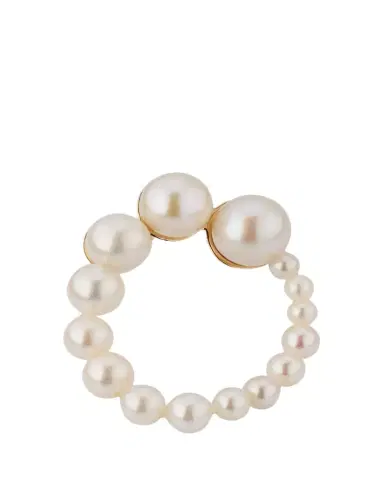 Sophie Bille Brahe Petite Embrass de Perle Graduated Earring, Single, Left | Thumbnail 1