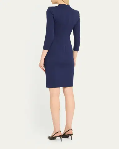 Giorgio Armani Milano Twist-Front Jersey Dress | Thumbnail 3 Giorgio Armani Milano Twist-Front Jersey Dress | Thumbnail 3