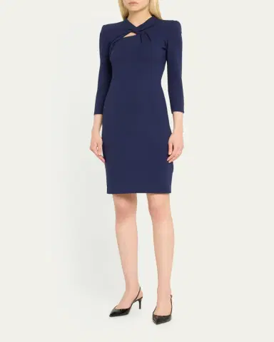 Giorgio Armani Milano Twist-Front Jersey Dress | Thumbnail 4 Giorgio Armani Milano Twist-Front Jersey Dress | Thumbnail 4