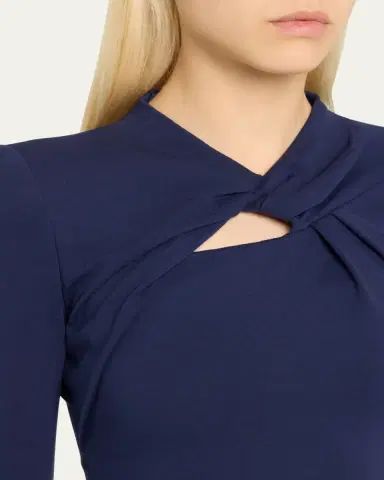Giorgio Armani Milano Twist-Front Jersey Dress | Thumbnail 5 Giorgio Armani Milano Twist-Front Jersey Dress | Thumbnail 5