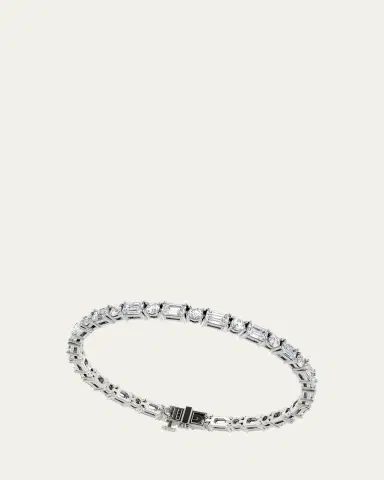 VRAI 14K White Gold Mixed-Shape Lab Grown Diamond Tennis Bracelet, 6.60tcw | Thumbnail 3