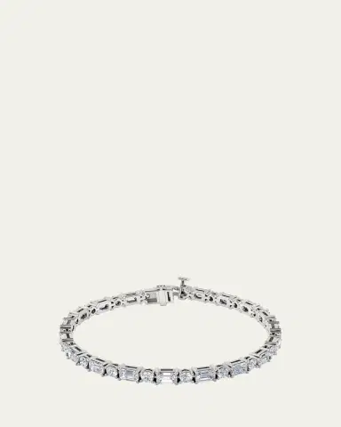 VRAI 14K White Gold Mixed-Shape Lab Grown Diamond Tennis Bracelet, 6.60tcw | Thumbnail 4