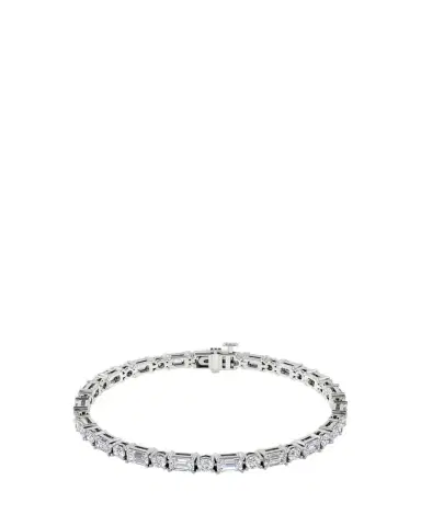 VRAI 14K White Gold Mixed-Shape Lab Grown Diamond Tennis Bracelet, 6.60tcw | Thumbnail 1