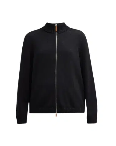 Lafayette 148 New York Cotton-Silk Tape Fitted Bomber Sweater | Thumbnail 1
