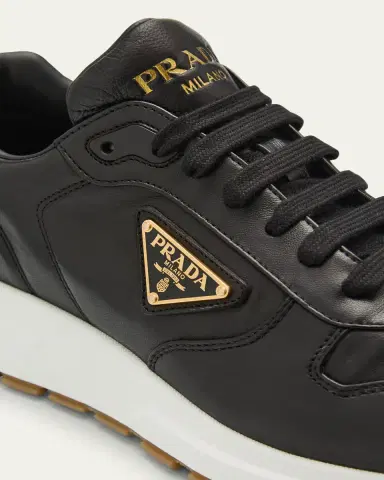 Prada Men's Prax Napa Leather Low-Top Sneakers | Thumbnail 3 Prada Men's Prax Napa Leather Low-Top Sneakers | Thumbnail 3