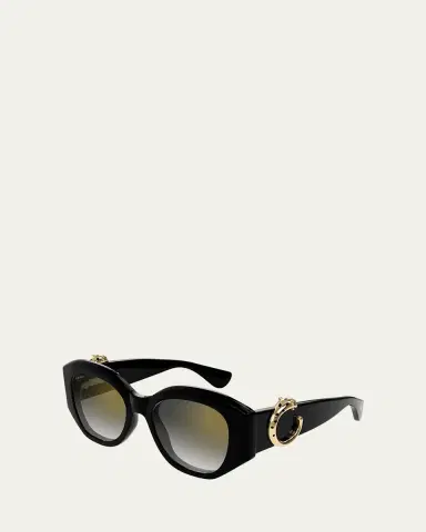 Cartier C-Logo Acetate Butterfly Sunglasses | Thumbnail 2