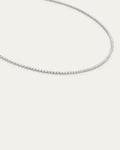 VRAI Lab Grown Diamond Tennis Necklace, Petite | Thumbnail 2
