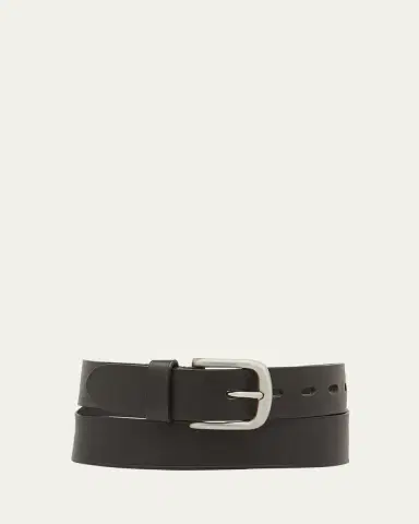 Il Bisonte Men's Classic Cowhide Leather Belt | Thumbnail 3
