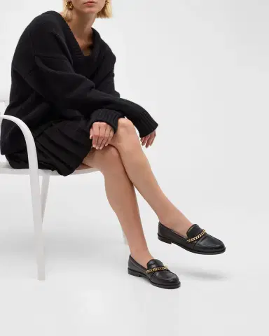 Golden Goose Jerry Chain Leather Penny Loafers | Thumbnail 2