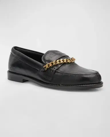 Golden Goose Jerry Chain Leather Penny Loafers | Thumbnail 3