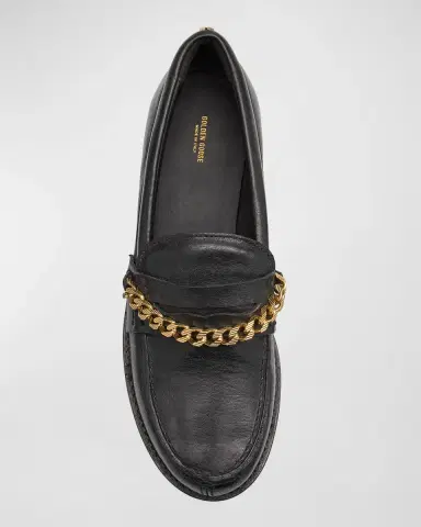 Golden Goose Jerry Chain Leather Penny Loafers | Thumbnail 5