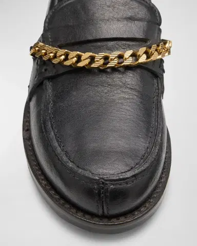 Golden Goose Jerry Chain Leather Penny Loafers | Thumbnail 6