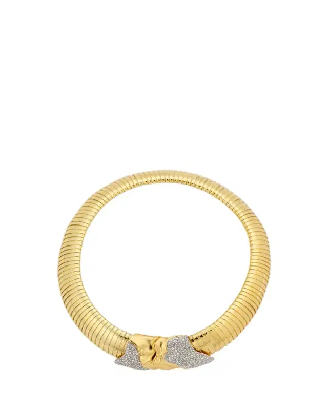 ALEXIS BITTAR Solanales Gold Tubogas Collar Necklace