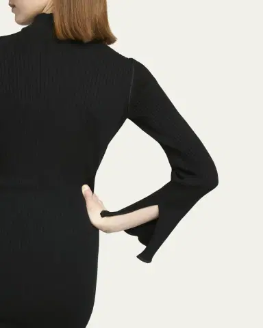 Moncler Ribbed Knit Long-Sleeve Sweater Dress | Thumbnail 5 Moncler Ribbed Knit Long-Sleeve Sweater Dress | Thumbnail 5