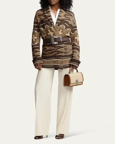 Ralph Lauren Collection Silk-Linen Shawl-Collar Cardigan | Thumbnail 2