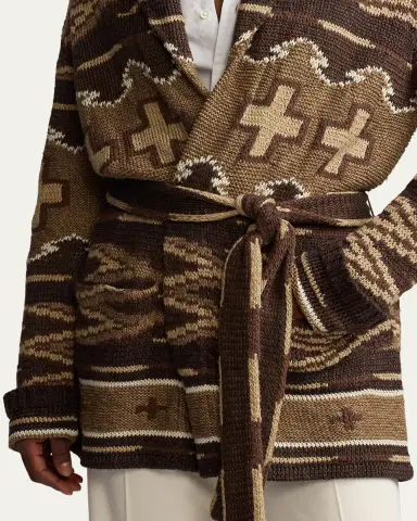 Ralph Lauren Collection Silk-Linen Shawl-Collar Cardigan | Thumbnail 5