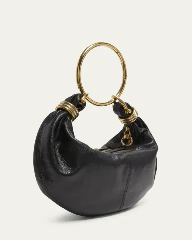 Chloé Bracelet Bag Mini in Shiny Grained Calfskin | Thumbnail 3
