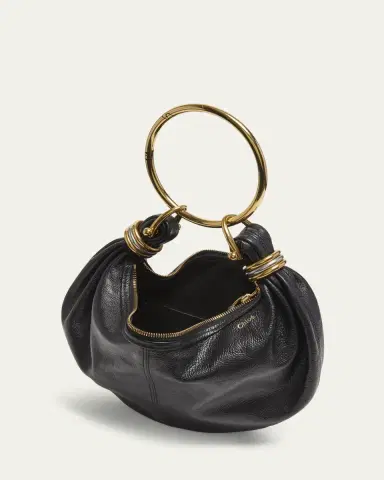 Chloé Bracelet Bag Mini in Shiny Grained Calfskin | Thumbnail 4