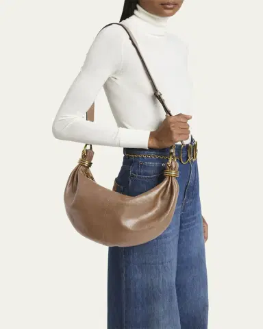 Chloé Bracelet Bag Mini in Shiny Grained Calfskin | Thumbnail 6