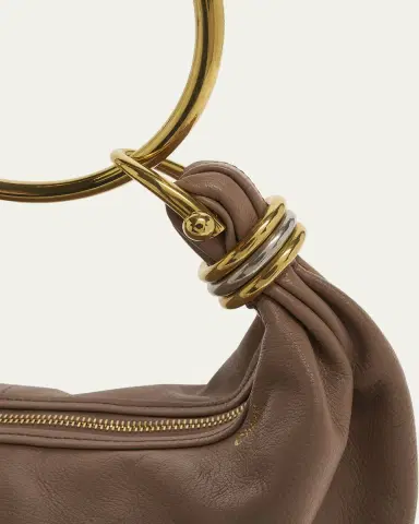 Chloé Bracelet Bag Mini in Shiny Grained Calfskin | Thumbnail 9