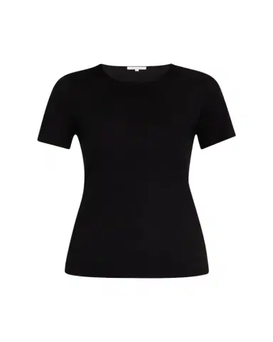 Lafayette 148 New York Ribbed Crewneck Cotton T-Shirt | Thumbnail 1